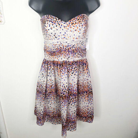 NEW PARKER Melrose Silk Dress Confetti Print  S - Picture 10 of 11